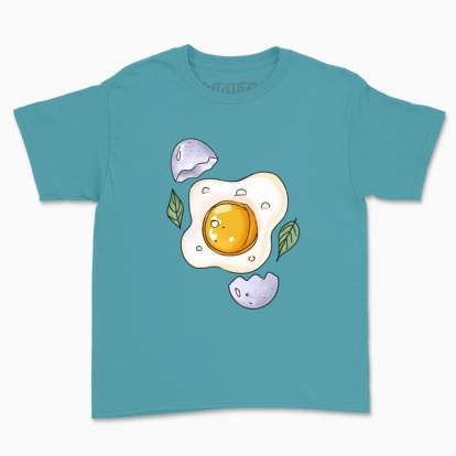 Дитяча футболка "яйце зі шкарлупою і зеленню"