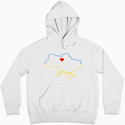 Women hoodie "Ukrainian heart"