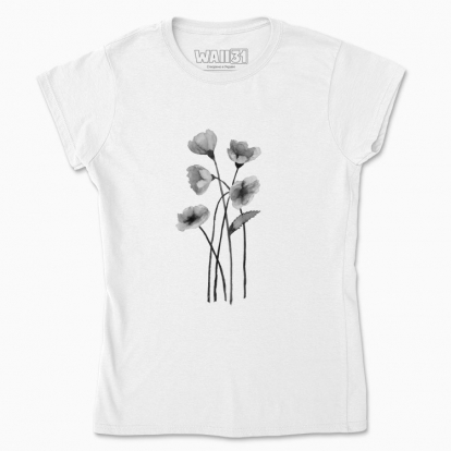 Women's t-shirt "Ink flowers"