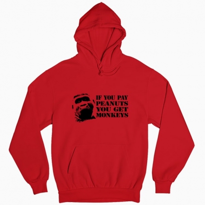 Man's hoodie "If you pay peanuts"
