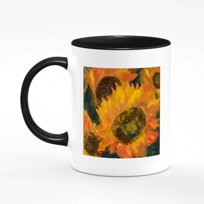 Printed mug "Sunflowers"