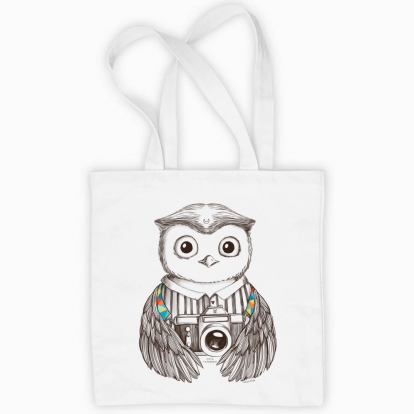 Eco bag "The Owl Photographer"