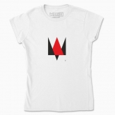 Women's t-shirt "Trident minimalism (red and black)"