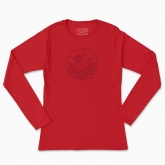 Women's long-sleeved t-shirt "Red Guelder Rose"
