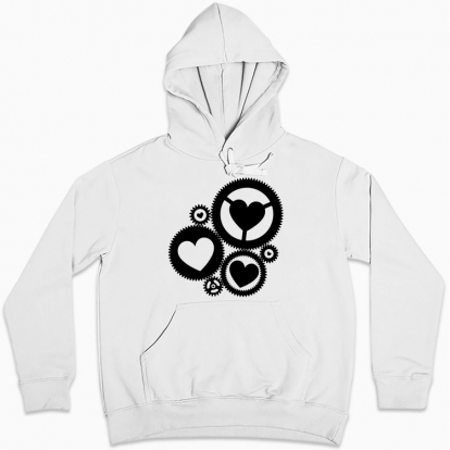 Women hoodie "Gears with hearts"