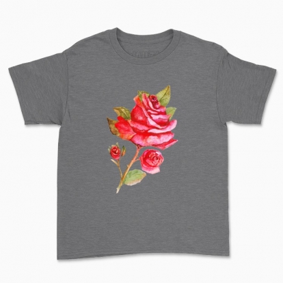 Children's t-shirt "Bush: Rose branch"