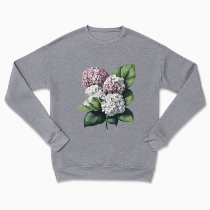 Сhildren's sweatshirt "Flowers / Hydrangea bouquet / Pink hydrangeas"