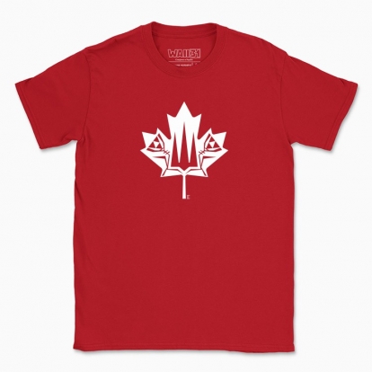 Men's t-shirt "Canada and Ukraine forever together. (white monochrome)"