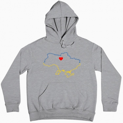 Women hoodie "Ukrainian heart"
