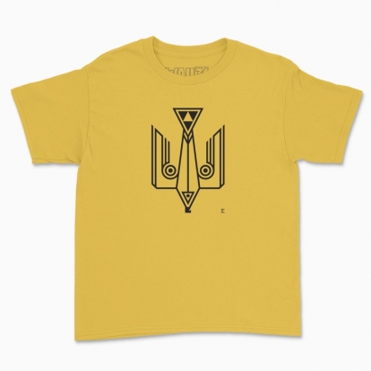 Дитяча футболка "Сокіл-тризуб.Чорний монохром"