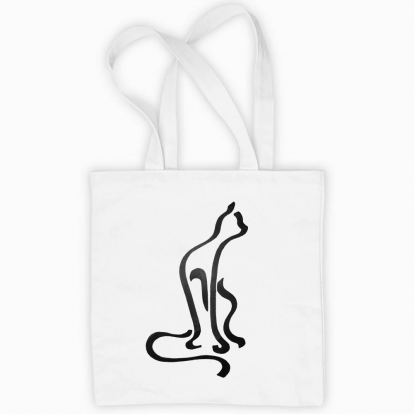Eco bag "Curious cat"