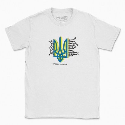 Men's t-shirt "Freedom processor (yellow and blue)"