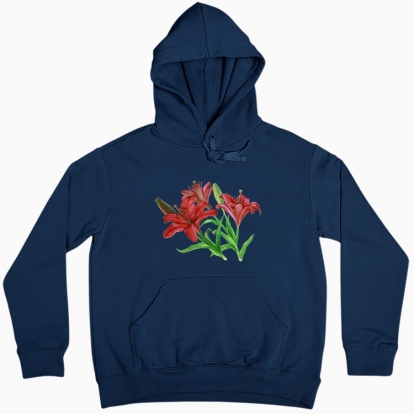 Women hoodie "Botany: Lily flowers"