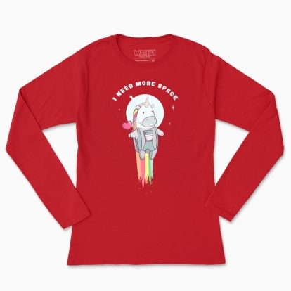 Women's long-sleeved t-shirt "Unicorn astronaut"