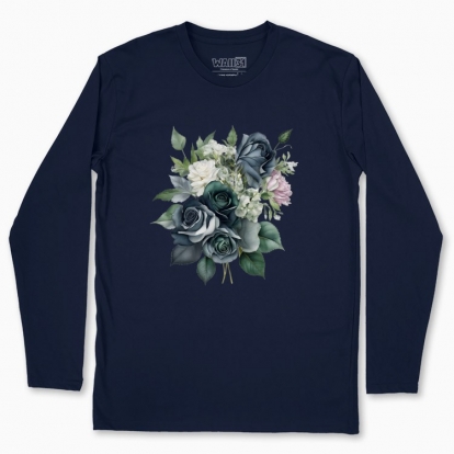 Men's long-sleeved t-shirt "A bouquet of dark flowers"