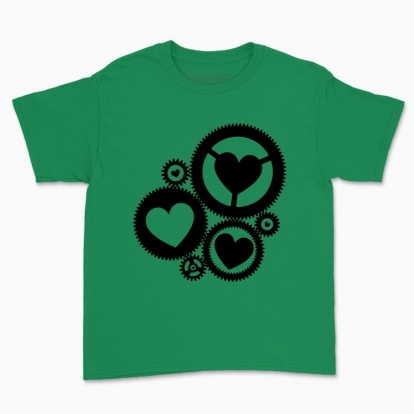 Children's t-shirt "Gears with hearts"
