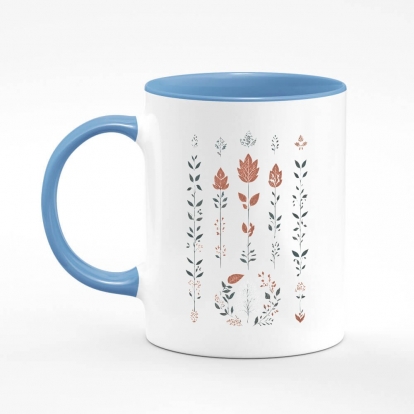 Чашка з принтом "Квіти Мінімалізм Хюгге #3 / Принт в скандинавському стилі"