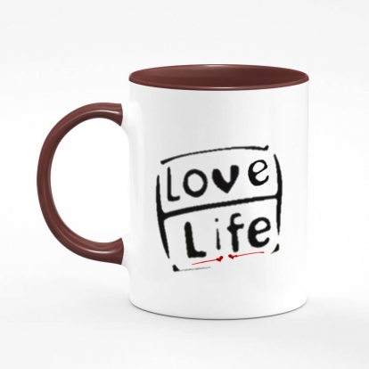 Чашка з принтом "я люблю життя"