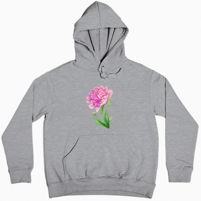 Women hoodie "Botany: peony"