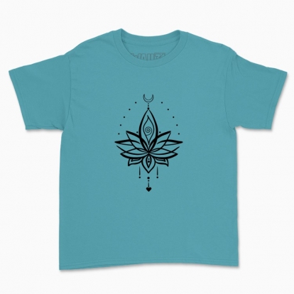 Children's t-shirt "Lotus,tatoo,line art,print"
