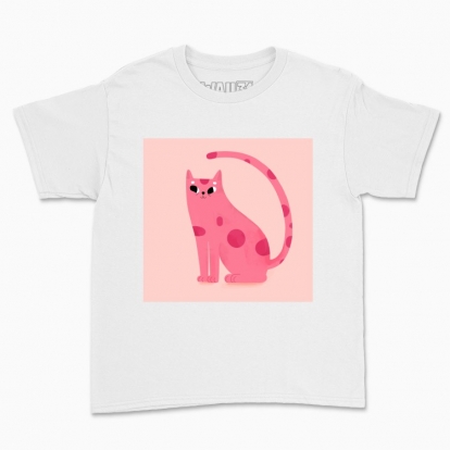 Дитяча футболка "Рожевий кіт"