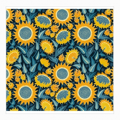 Poster "Sunflowers field"