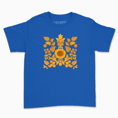 Дитяча футболка "тризуб квітковий"