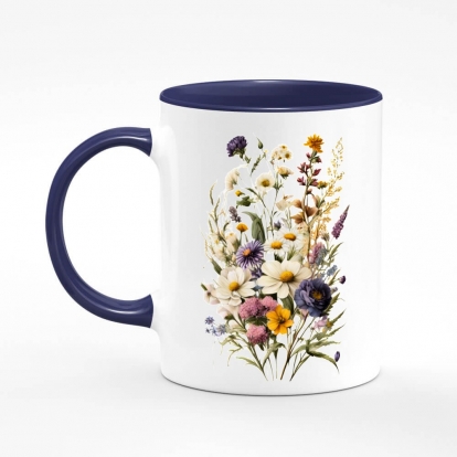 Printed mug "Flowers / Bouquet of wildflowers / Traditional bouquet"