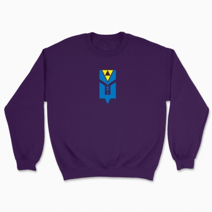 Unisex sweatshirt "Trident - a flower. (yellow and blue)"