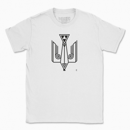 Men's t-shirt "Trident falcon. Black monochrome"