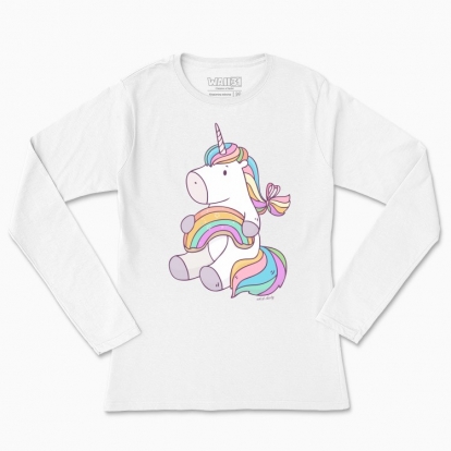 Women's long-sleeved t-shirt "Unicorn with Gingerbread"