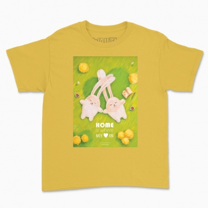 Дитяча футболка "Кролики. Дім там, де моє серце"