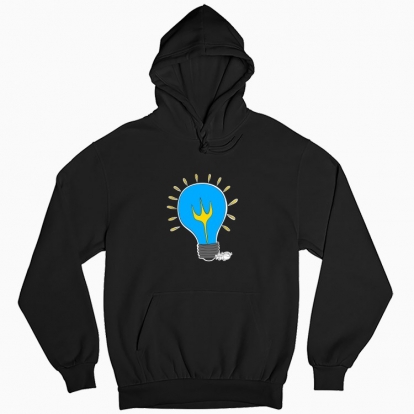 Man's hoodie "Ukraine is light"