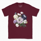 Men's t-shirt "A delicate bouquet of Eustoma"
