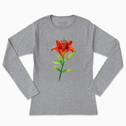 Women's long-sleeved t-shirt "My flower: lily"