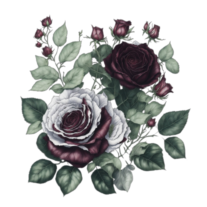 Постер "Квіти / Драматичні троянди / Букет з трояндами"